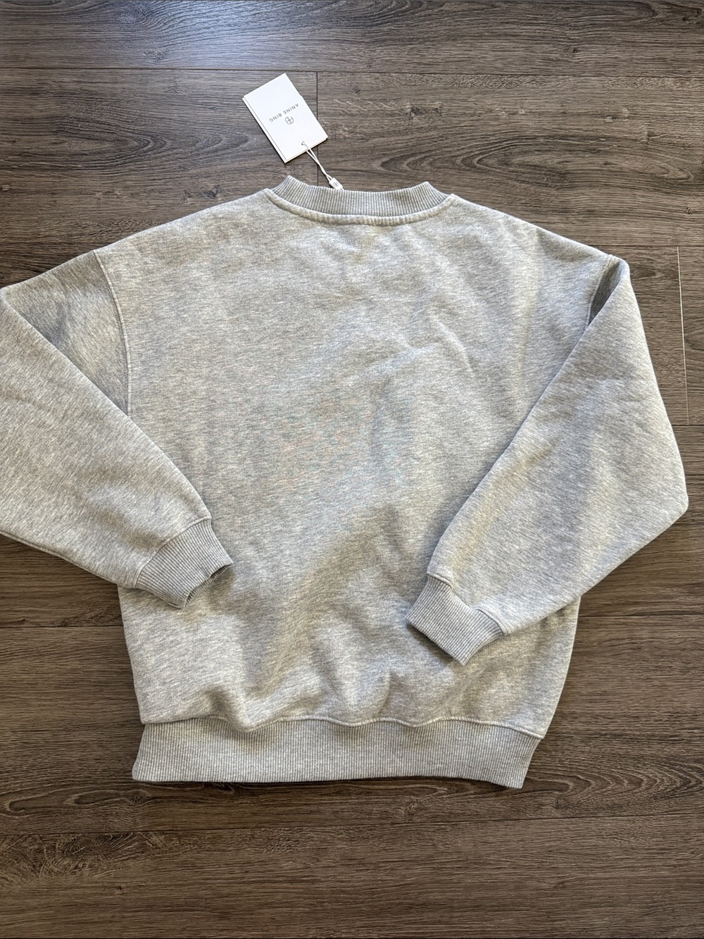 NWT Anine Bing Grey Spencer Sweatshirt with Navy Logo XS - Picture 5 of 6